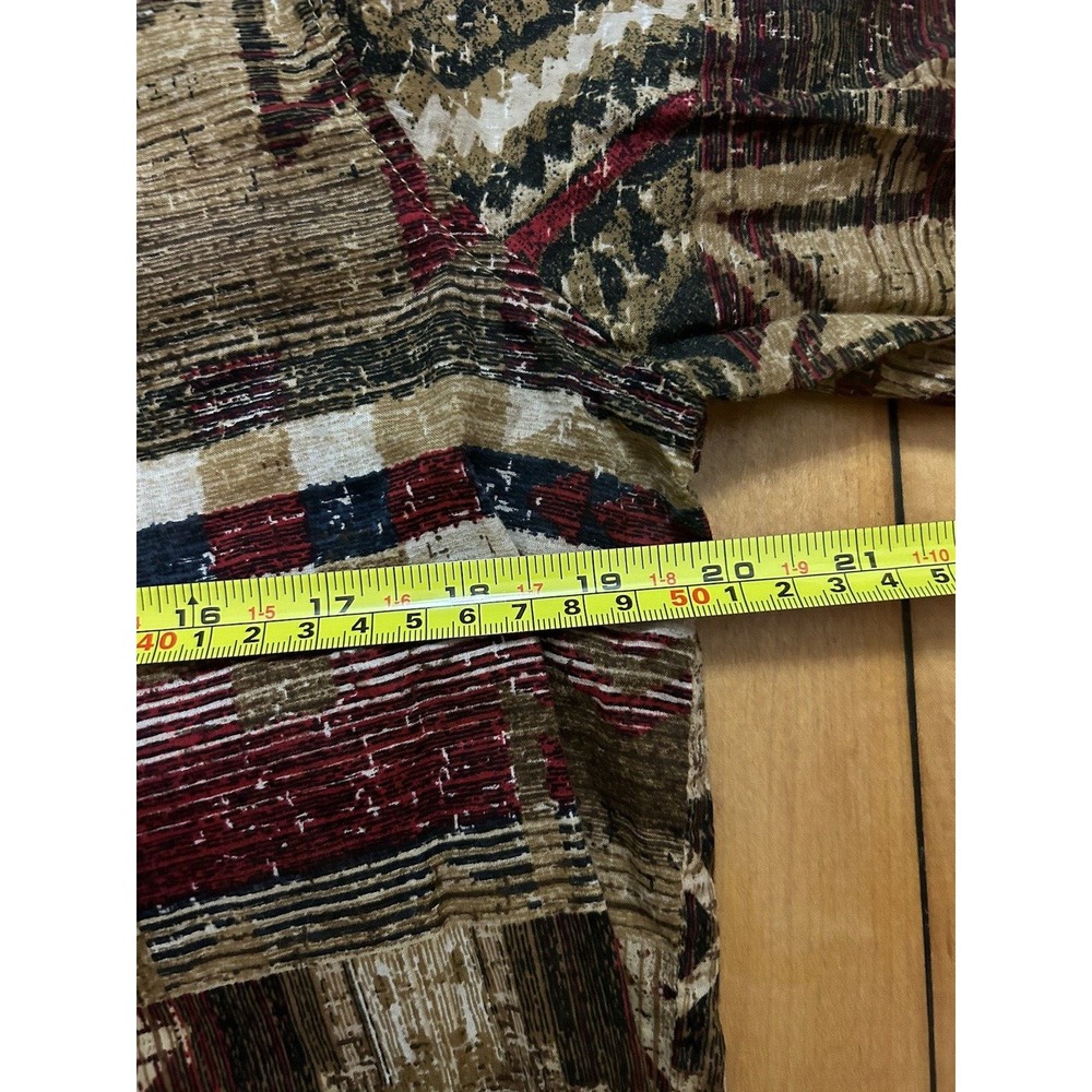 LRL Lauren Jean Co-Ralph Lauren-Women‎ Sz M Southwest Aztec Blouse - Picture 8 of 8